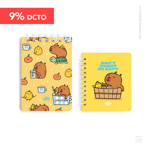 Pack pocket | Libreta A6 + libreta pocket | Elige tu diseño | Capybara