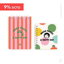 Pack pocket | Libreta A6 + libreta pocket | Happy day