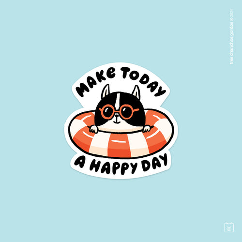 Sticker de vinil  |  Happy day